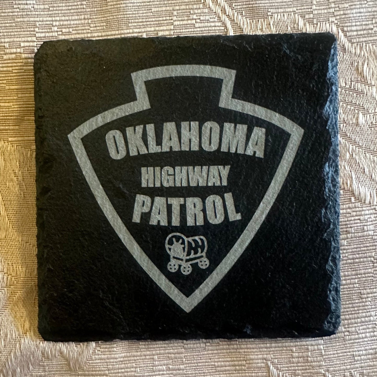 Oklahoma Highway Patrol Slate Coasters