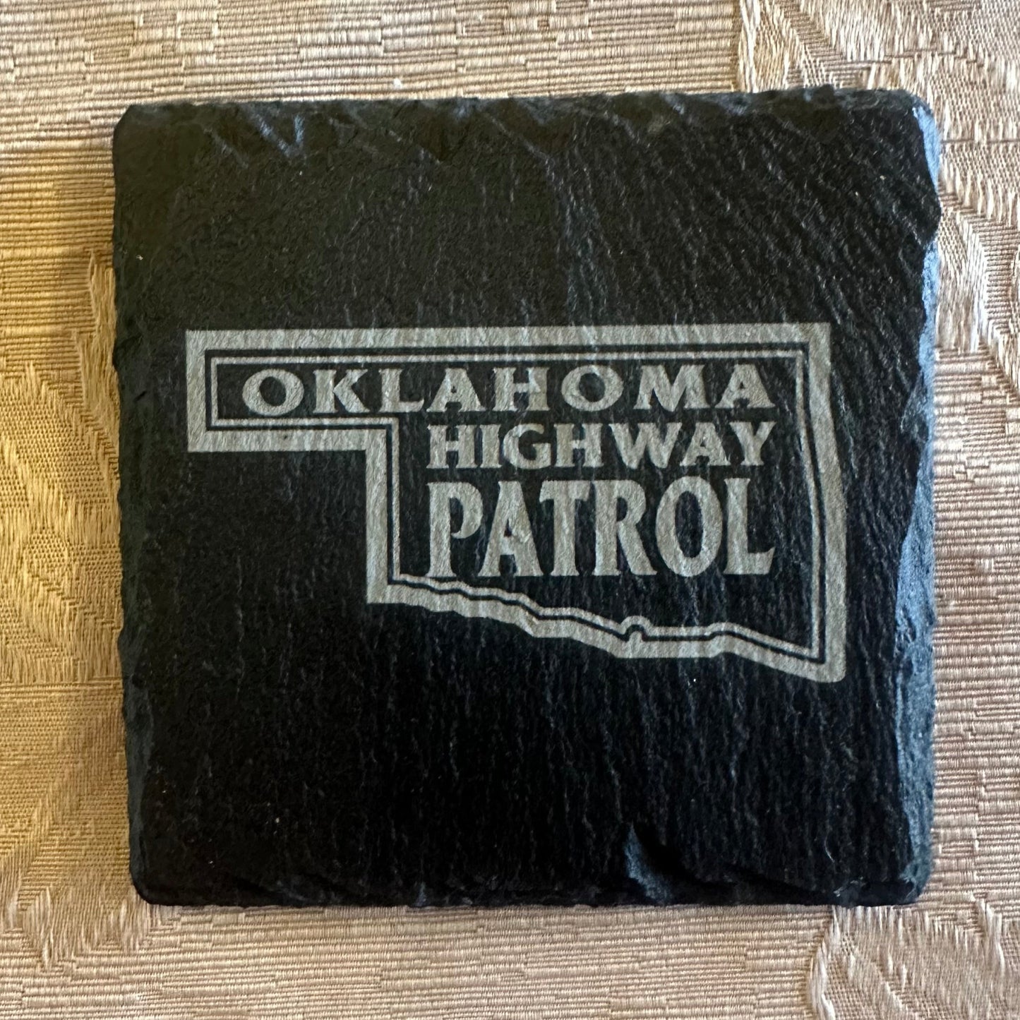 Oklahoma Highway Patrol Slate Coasters